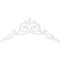 Ekena Millwork Pitch Baile Architectural Grade PVC Gable Pediment, 36"W x 15"H x 1"P (10/12) GPP036X015X100BAI - alternate 5